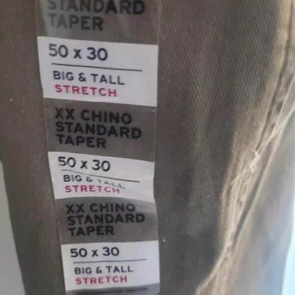 Levi s Men s Xx Standard Tapered Chino Pants Green Olive Stretch Twill 50x30 Big - Picture 16 of 16